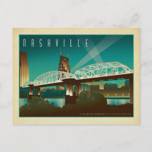 Save the Date Nashville, TN - Shelby St. Bridge Announcement Postcard