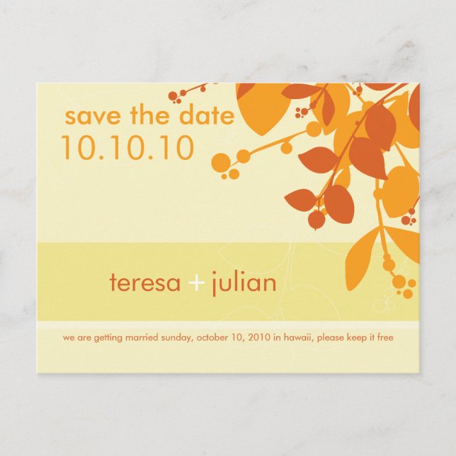 SAVE THE DATE :: native 8 Postcard (Front)