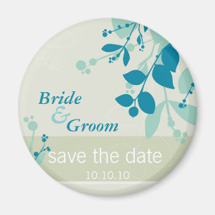 SAVE THE DATE :: nature - moss foam teal Magnet