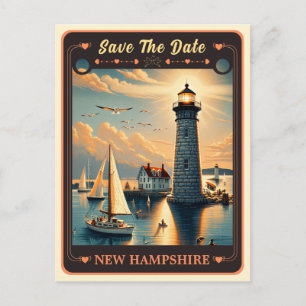 Save the Date   New Hampshire Invitation Postcard