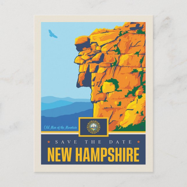 Save the Date | New Hampshire Invitation Postcard (Front)