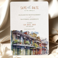 Save The Date New Orleans City French Quarter