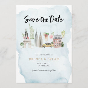 Save the date New York City invitation