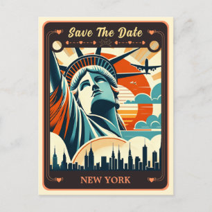 Save the Date   New York Invitation Postcard