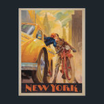Save the Date | New York Minute Announcement Postcard<br><div class="desc">Anderson Design Group is an award-winning illustration and design firm in Nashville,  Tennessee. Founder Joel Anderson directs a team of talented artists to create original poster art that looks like classic vintage advertising prints from the 1920s to the 1960s.</div>