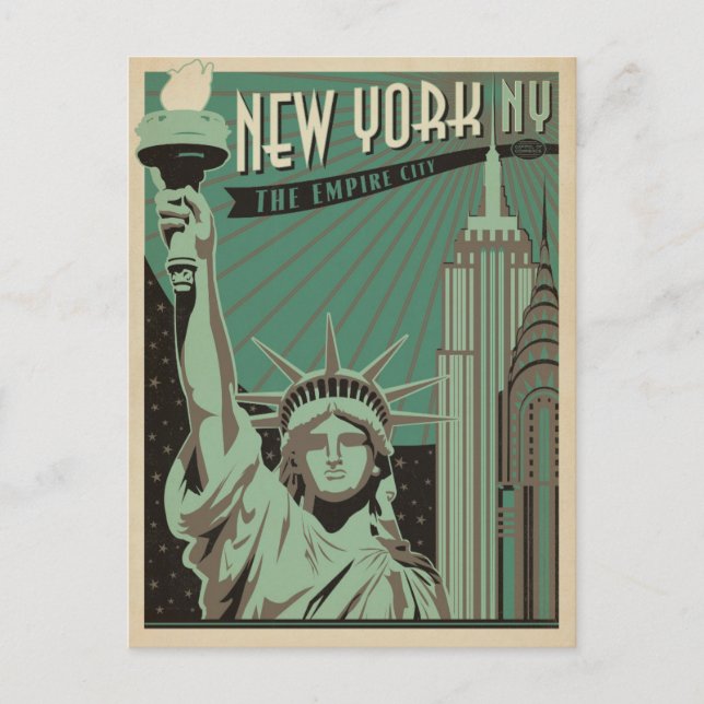Save the Date | New York - The Empire City Announcement Postcard (Front)