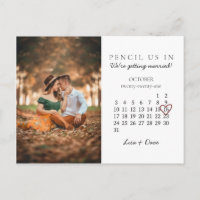 Save the Date Oct 2021 Month Calendar Pink Heart