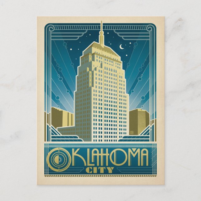Save the Date | Oklahoma City, OK Announcement Postcard (Front)