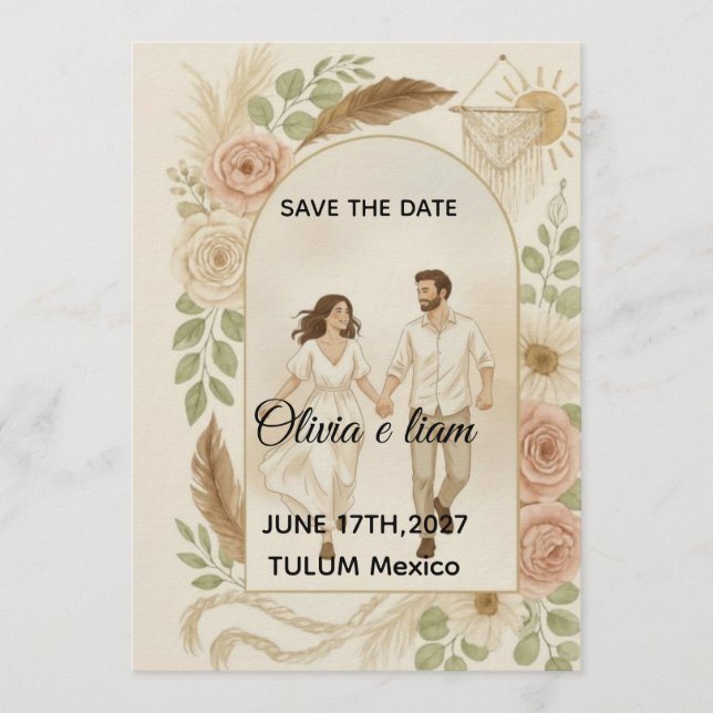 Save the Date: Olivia & Liam Invitation (Front)