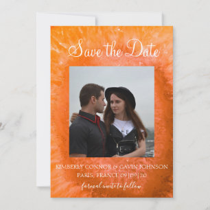 Save The Date Orange Agate Slice