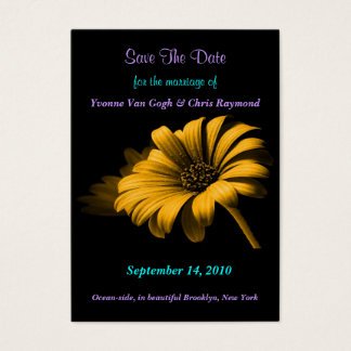 Save The Date Orange Yellow Daisy II