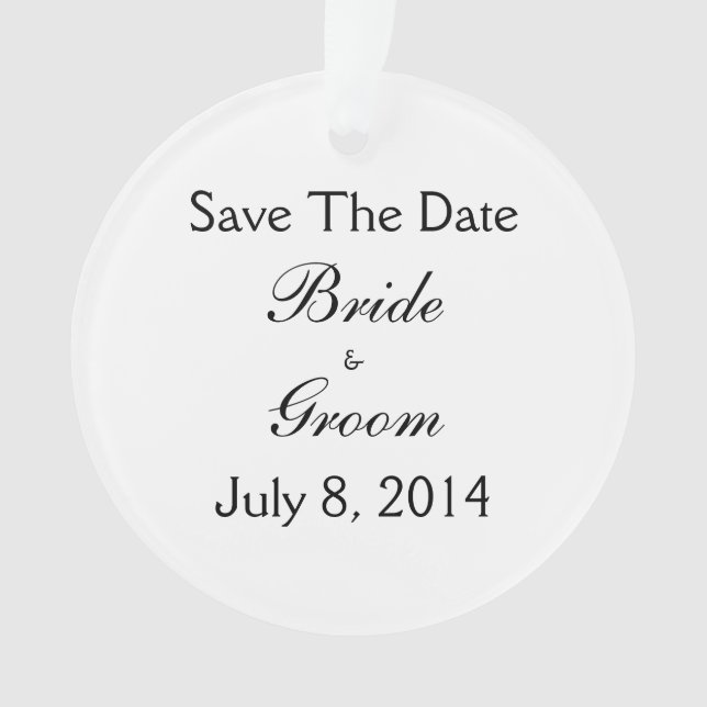 Save The Date Ornament (Front)