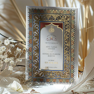 Save the Date Ornamental Gold Muslim Islamic