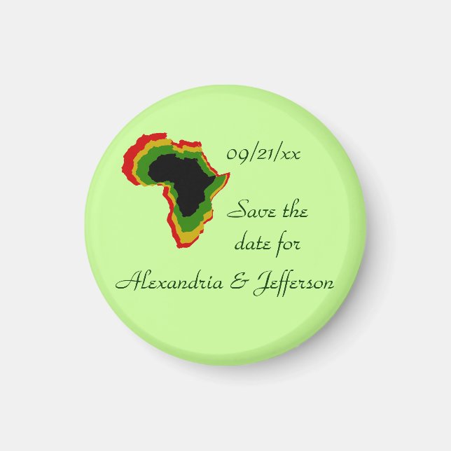"Save the Date" - Pan African Colours Magnet (Front)