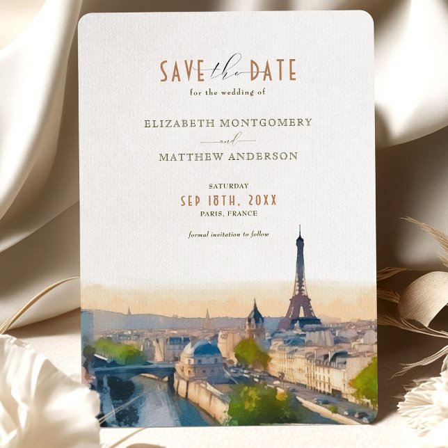 Save The Date Paris France Destination Invitation (Creator Uploaded)
