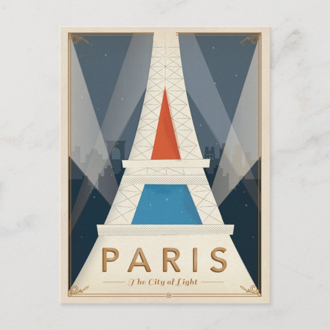 Save the Date | Paris - The City of Light Announcement Postcard (Front)