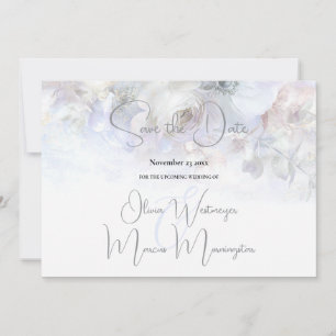 Save the Date Pastel Peonies Floral Invitation