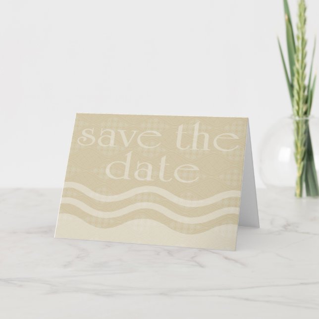 save the date : patterned waves : announcement (Front)