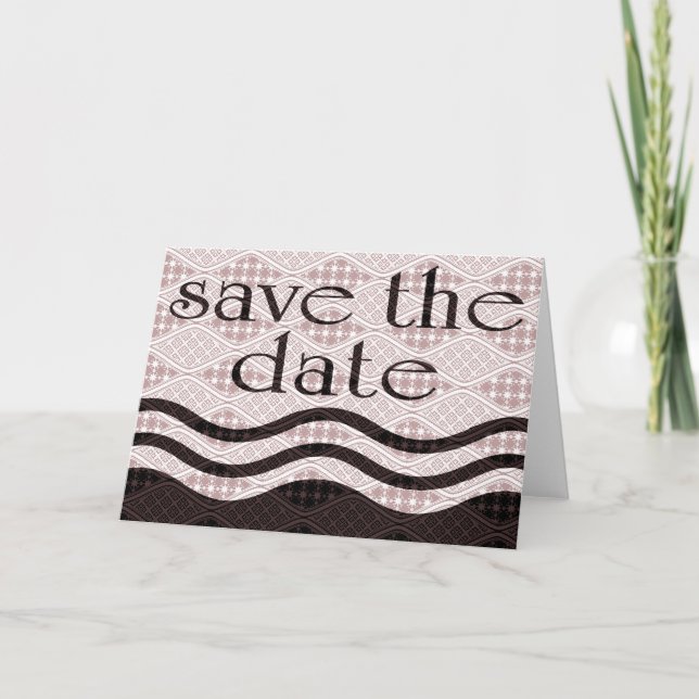 save the date : patterned waves : announcement (Front)