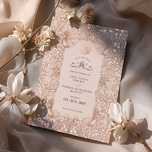 Save the Date Peach Muslim Islamic Morris
