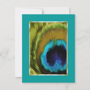 Save the Date Peacock Feather Set 1113