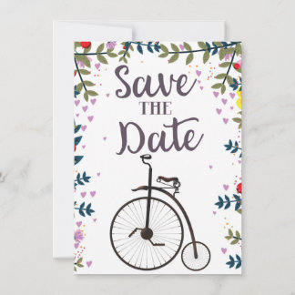Save the Date Penny Farthing Invitation