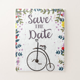 Save the Date Penny Farthing Jigsaw Puzzle
