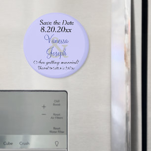 Save the Date Periwinkle Magnet