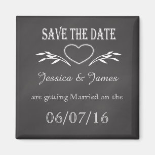 Save the Date Personalise Chalkboard Magnet