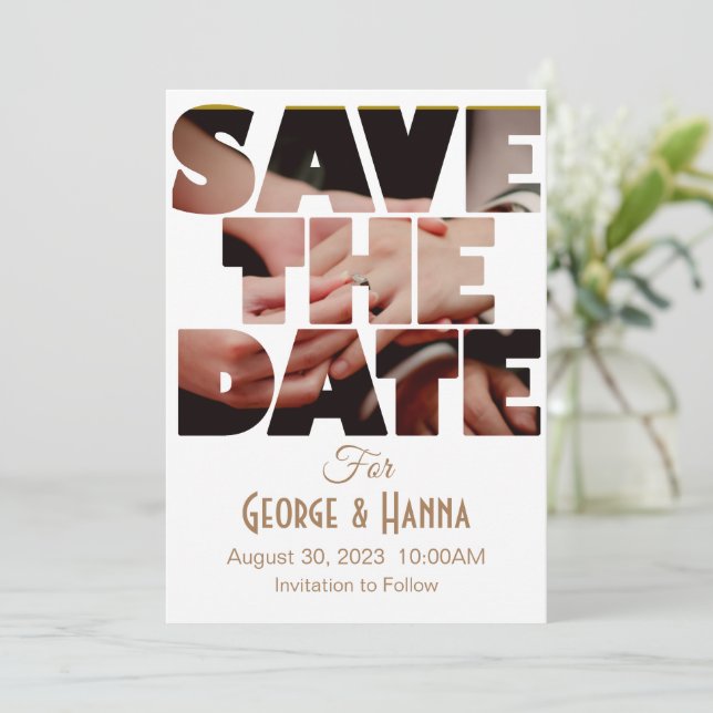 Save The Date Personalise Design (Standing Front)