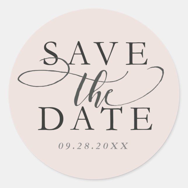 Save the date personalised envelope seal (Front)