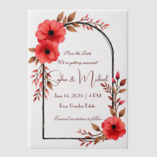 "Save the Date" Personalised Wedding Vellum Invitations