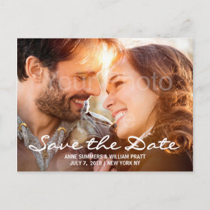 Save the Date, Personalised with Photo, Two Sided Announcement Postcard