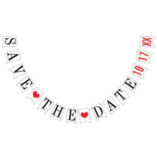 SAVE THE DATE: PERSONALIZED WEDDING DATE BUNTING 