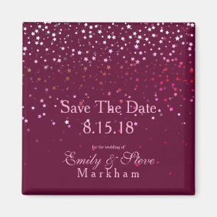 Save The Date Petite Berry Stars Magnet-Wine Magnet