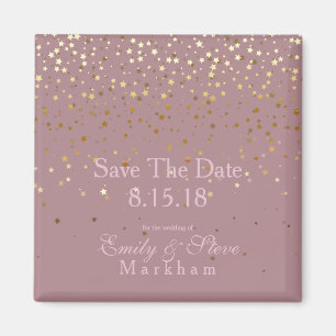 Save The Date Petite Golden Stars Magnet-DSTY Rose Magnet