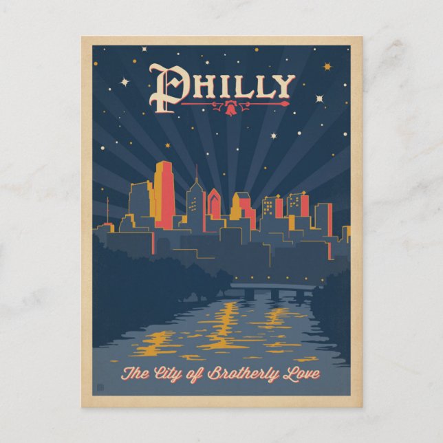 Save the Date | Philadelphia, PA Announcement Postcard (Front)