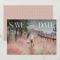 Save the Date Photo Announcement Fancy overlay