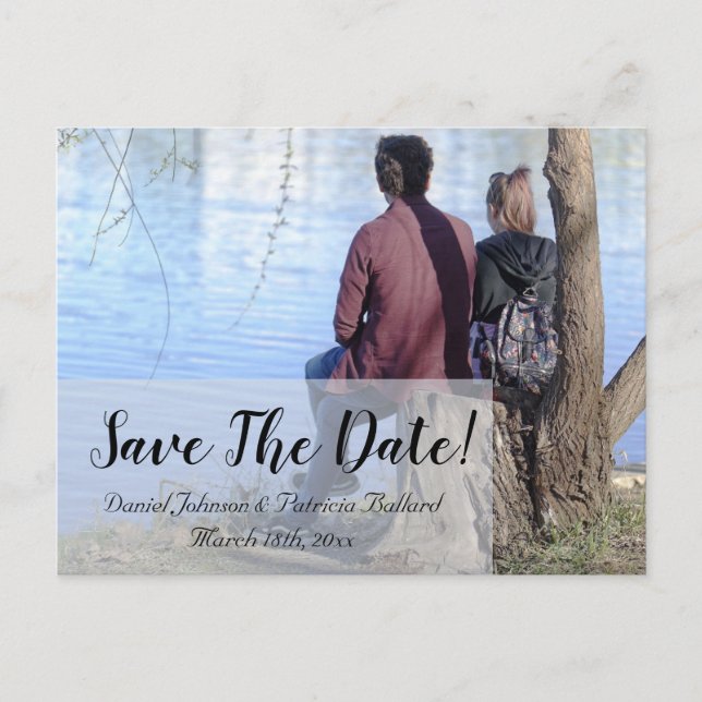 Save The Date Photo Announcement Postcard (Front)