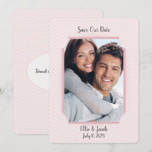 Save The Date photo frame on hearts Invitation