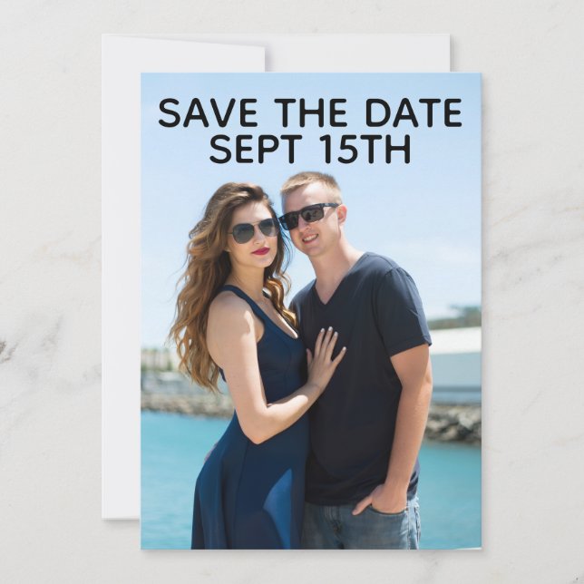 SAVE THE DATE PHOTO INVITATION  CUSTOM (Front)