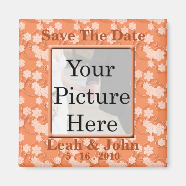 Save The Date Photo Magnet (Front)