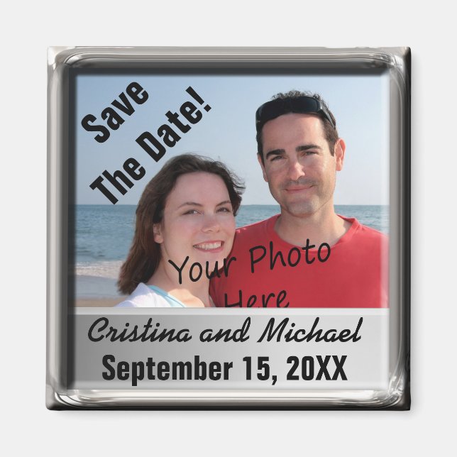 Save The Date Photo Magnet (Front)