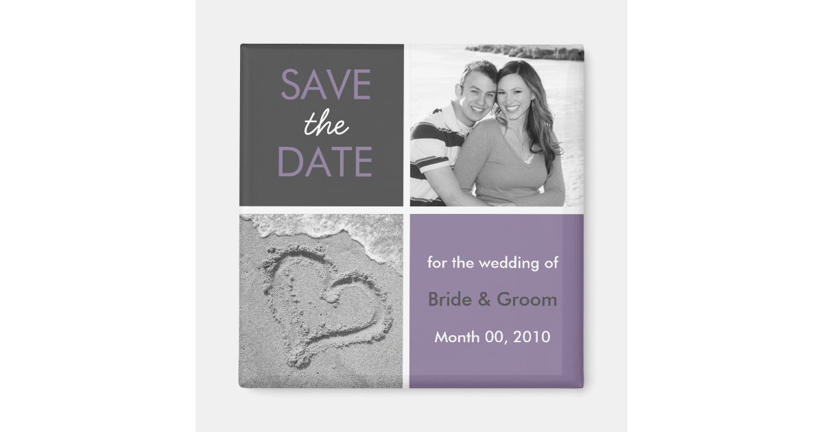 Save the Date Photo Magnets | Zazzle