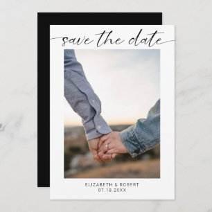 Save the Date Photo Minimalist Modern Script