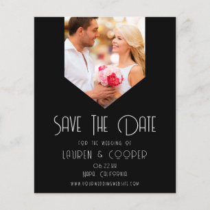 Save The Date Photo Stylish Modern Simple Wedding Flyer
