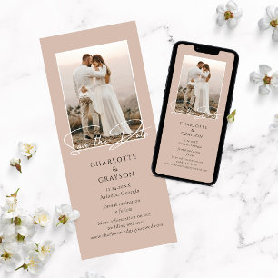 Save The Date Photo Stylish Wedding Announcement