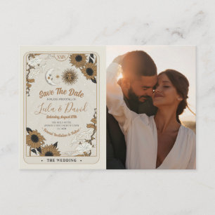 Save The Date Photo Tarot Sun Moon Aligned Wedding Enclosure Card