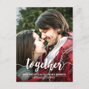 Save the Date Photo Template Together Typography