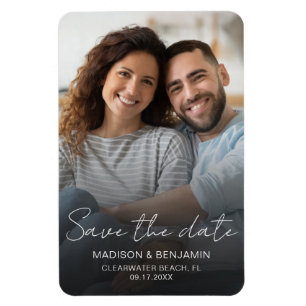 Save The Date Photo Wedding Engagement Custom Magnet